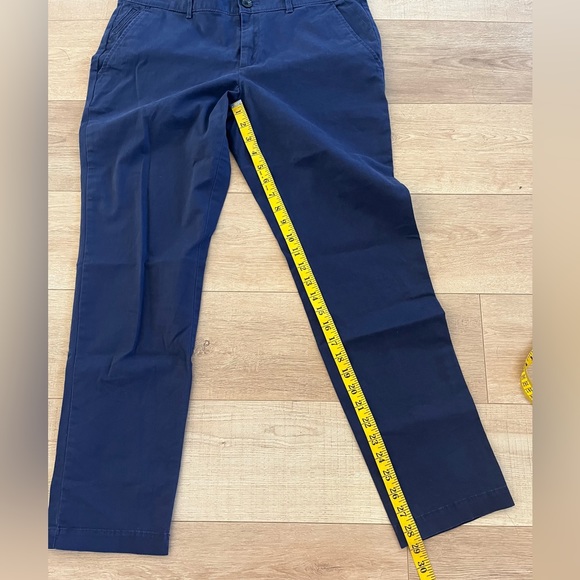 BANANA REPUBLIC Cotton Slim Ankle Pant in Navy - Picture 7 of 9